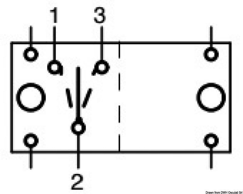 Carling V-Series Contura II vippekontaktmodul ON-OFF-ON, 12 V, hvide pærer