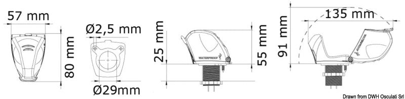 Scanstrut dobbelt USB-A-ladestik 12/24 V DC, IPX4