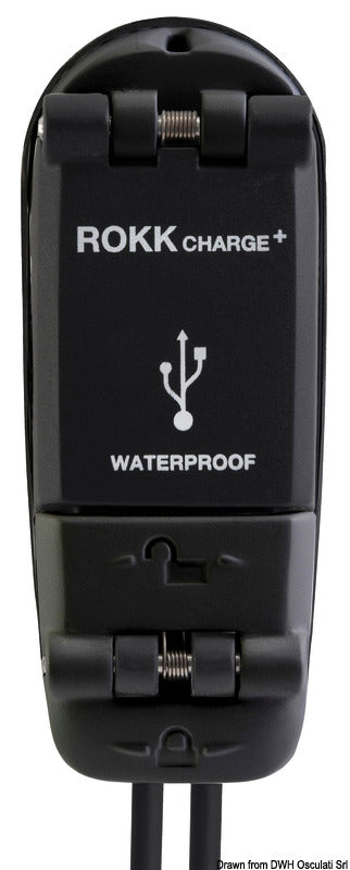Scanstrut vandtæt dobbelt USB-ladestik 2 × USB-A, IPX6, 12/24 V