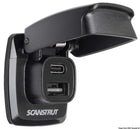 Scanstrut Flip Pro vandtæt USB-A/USB-C-ladeudtag 12/24 V