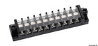Electrical terminal block with transparent cover – 10 terminals, 30 A