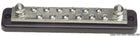Electric busbar with 12 × 5 mm branch terminals and 2 × 8 mm main terminals, 250 A