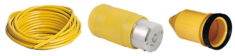 Landstrømskabel med Marinco-stik, 32 A, 230 V, 15 m, 3 × 10 mm²