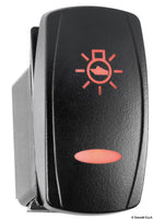 Marine TOP waterproof rocker switch with dual LED, (ON)-OFF-(ON), double pole, without actuator