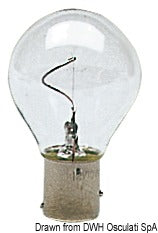 BAY15D-pære med vertikal glødetråd 12 V / 25 W til navigationslys