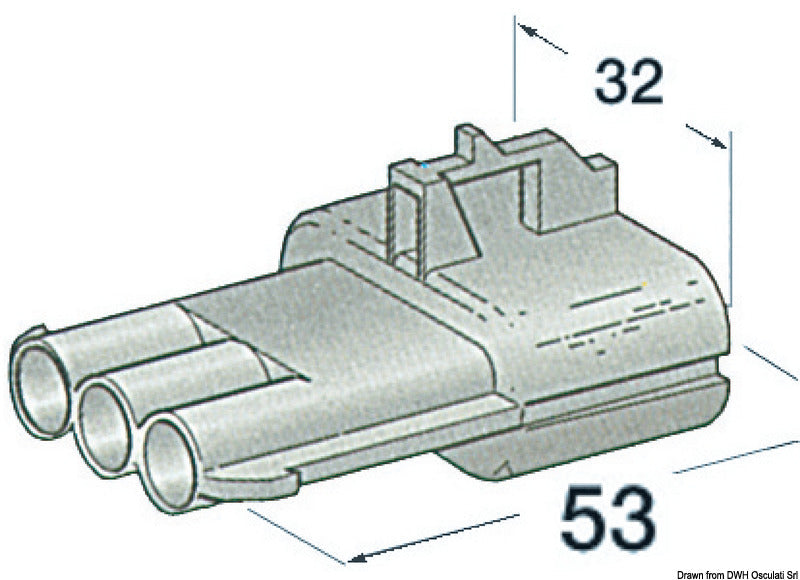 IP67 plast-stikhus, han, 3-polet