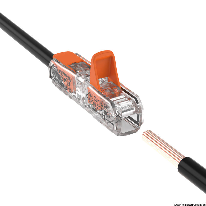 WAGO 221 inline-forbindelsesklemme 0,2–4 mm², 2 ledere, 60 stk.