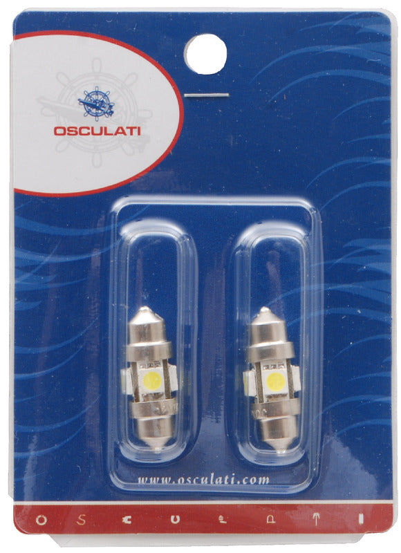 Festoonpære LED 12 V 0,7 W, 31 mm, 2 stk.