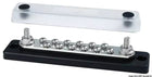 Hochleistungs-Sammelschiene elektrisch mit transparentem Deckel – 12 × 4 mm + 2 × 6 mm, 150 A