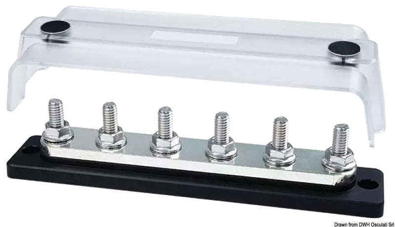 Techno Heavy Duty samleskinne med transparent dæksel, 6 × 8 mm