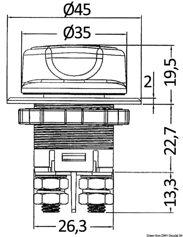 Kompakt batteriafbryder 32 V DC 100 A