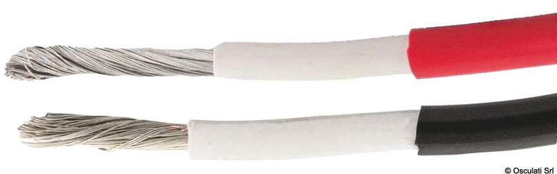 Fortinnet kobber-batterikabel, sort, 50 mm²