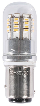 BAY15D LED-pære med forskudte bajonetstifter til navigationslys 12/24 V, 2,5 W