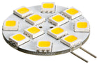 LED-pære med G4-sokkel, 12 LED, sidetilslutning, 12/24 V, Ø 30 mm
