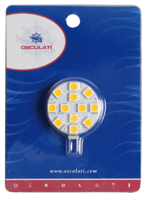 SMD LED-pære med G4-sokkel 12/24 V 2 W, 200 lm, 2700 K, Ø 30 mm