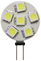 SMD LED-pære med G4-sokkel, 6 LED, Ø 24 mm, sidetilslutning
