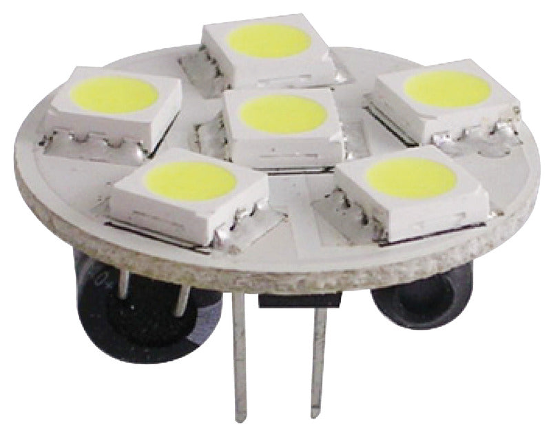 SMD LED-pære med G4-fatning 12/24 V 1,2 W, 120 lm, Ø 24 mm, bagtilslutning
