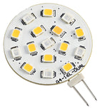 Tofarvet SMD LED-pære med G4-sokkel, sidevendt, hvid/rød, 24 V