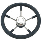 Stahllenkrad mit schwarzem Ring Ø32cm