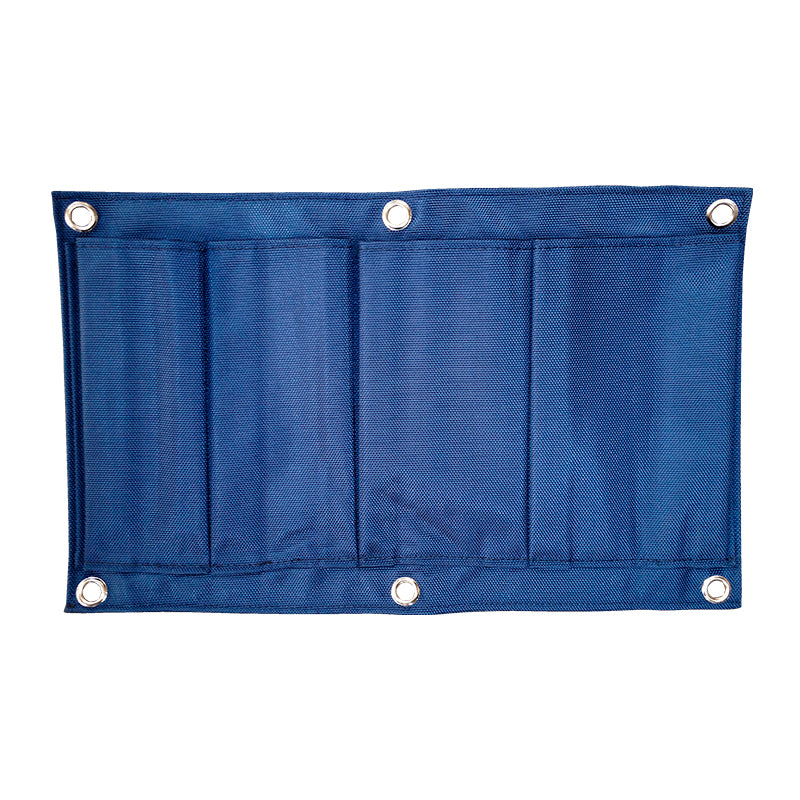 Bottle holder for railing w/4 compartments navy blue