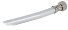 New Edge indbygget dæksbruser med Boris-brusehoved, forkromet/hvid, netforstærket PVC, 2,5 m