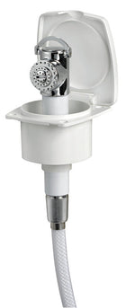 New Edge indbygningsdæksbruser med Mizar-trykknapbruser, hvid låge, netforstærket PVC, 2,5 m