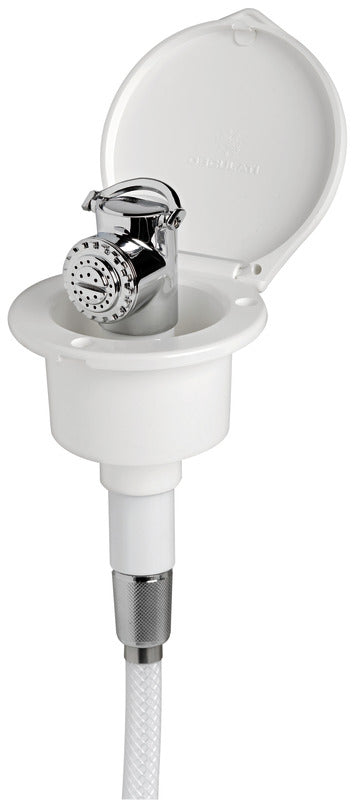 Shower box hvid PVC slange 2,5 m Osculati