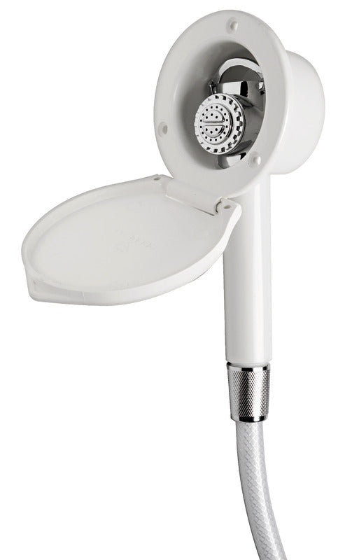 Shower box hvid PVC slange 2,5 m Osculati