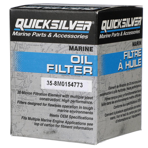 Quicksilver 8M0154773 Oliefilter til forskellige marinemotor
