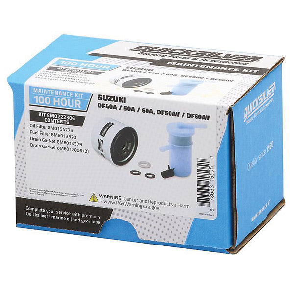 Quicksilver 8M0222306 100T Service Kit, Suzuki DF40A/50A/60A