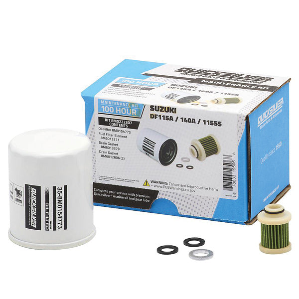 Quicksilver 8M0222307 100T Service Kit, Suzuki DF115A/140A/1