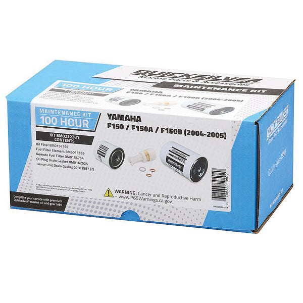 Quicksilver 8M0222281 100T Service Kit, Yamaha F150/F150A/F1