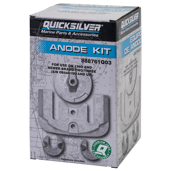 Quicksilver 888761Q03 aluminiumanodesæt til MerCruiser Bravo