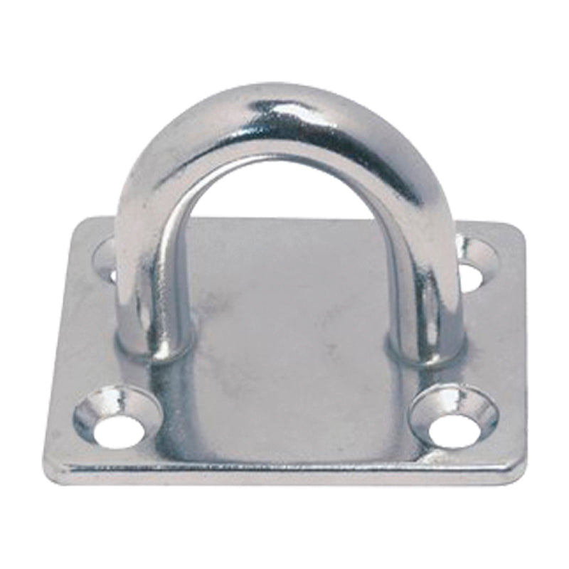 Øjeplade S-321 rustfri AISI 316 Ø8 mm 40 x 50 mm