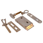 Yacht cabin lock chrome-plated left out 138x58 mm