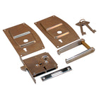 Chrome-plated yacht lock for sliding door 123x78 mm
