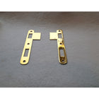 Strike plate polished brass left H: 10 cm