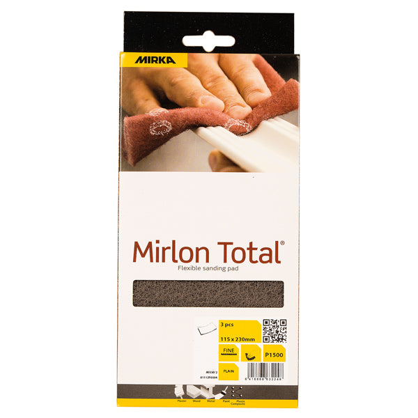 Mirka Mirlon total slibesvampe 1500 grå 115x230mm 3stk pk