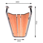 Bugplattform MP75 für Motorboot 25'-40' 480x700mm Rohr Ø32