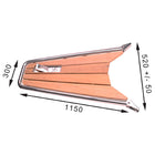 Bow platform w/anchor roller 300 x 1150 mm for 32'-42' pipe Ø42 mm