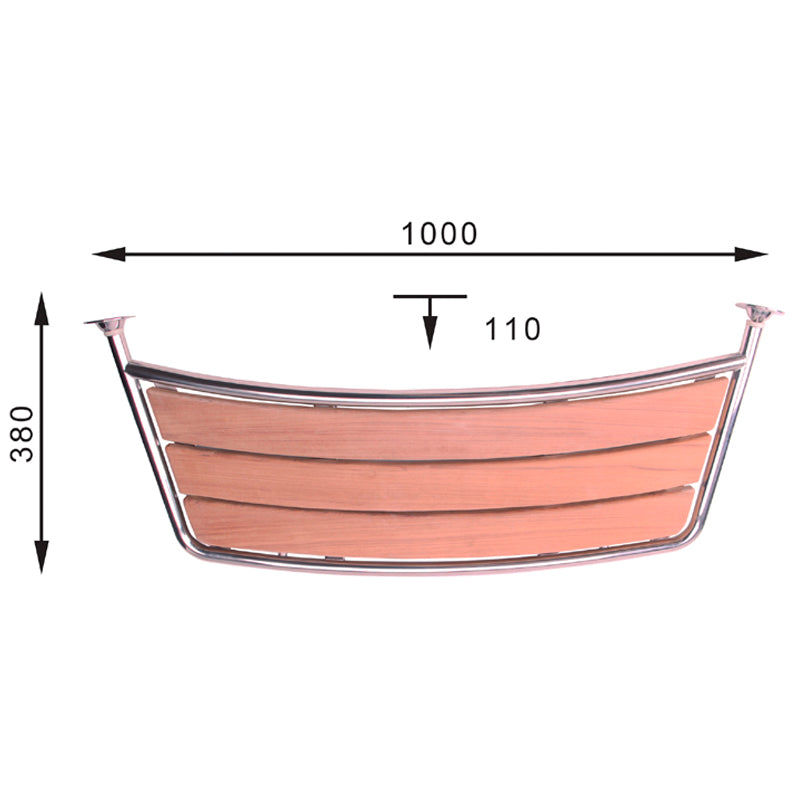 Bathing platform 1000 x 380 mm