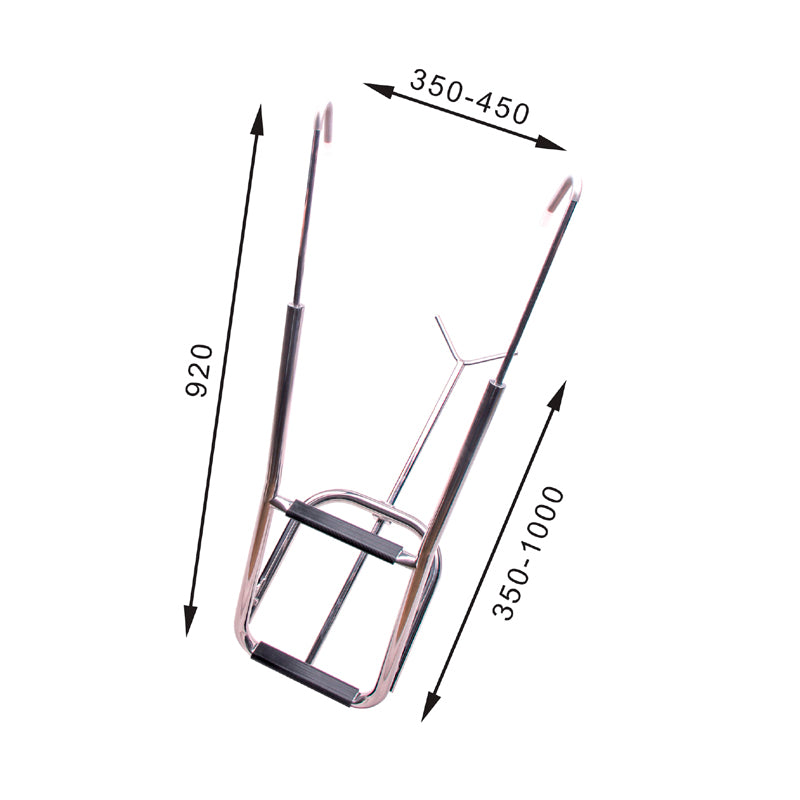 Bow ladder rf 2 Steps L:920mm Brdr. 450 Tube 25mm