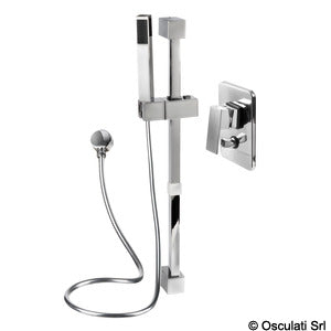 Square bruserør med vandhane V.2 med grå PVC Osculati