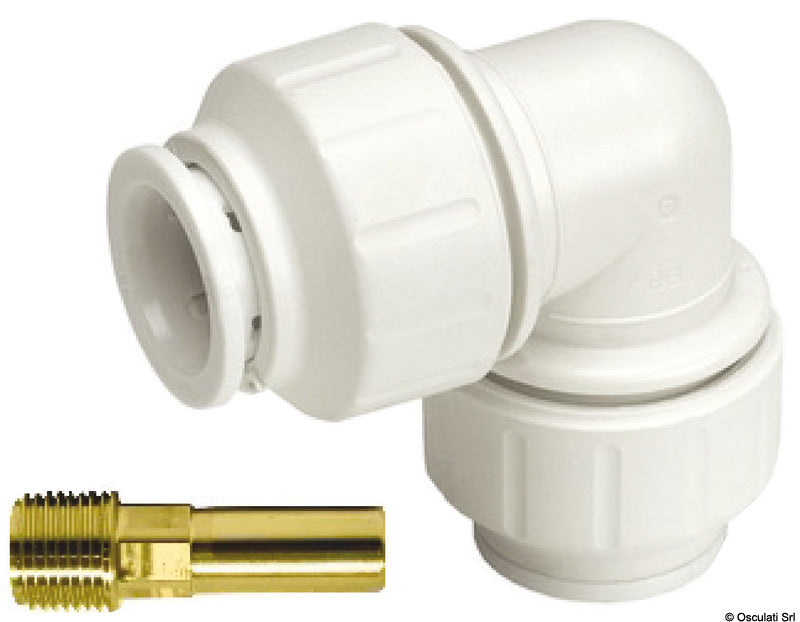 John Guest Speedfit messingvinkel Ø15 mm × 1/2", hun/han