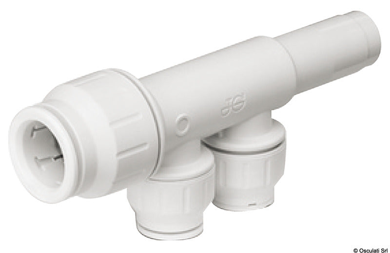 John Guest Speedfit 22 mm quick-connect-fitting – han/hun-rørfordeler med 2 afgreninger
