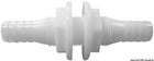 Nylon-gennemføring med slangestuds Ø19/20 mm, hvid