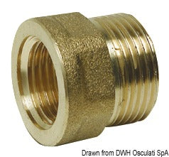 Messing-samlemuffe han/hun 3/4" × 1"