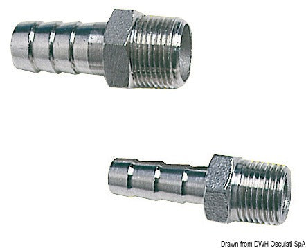 Slangestuds med udvendigt gevind 1 1/2", Ø38 mm
