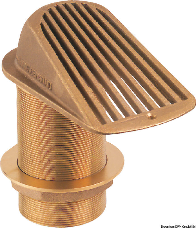 GUIDI Series 2000 søvandsindtag med rist i bronze, 2″