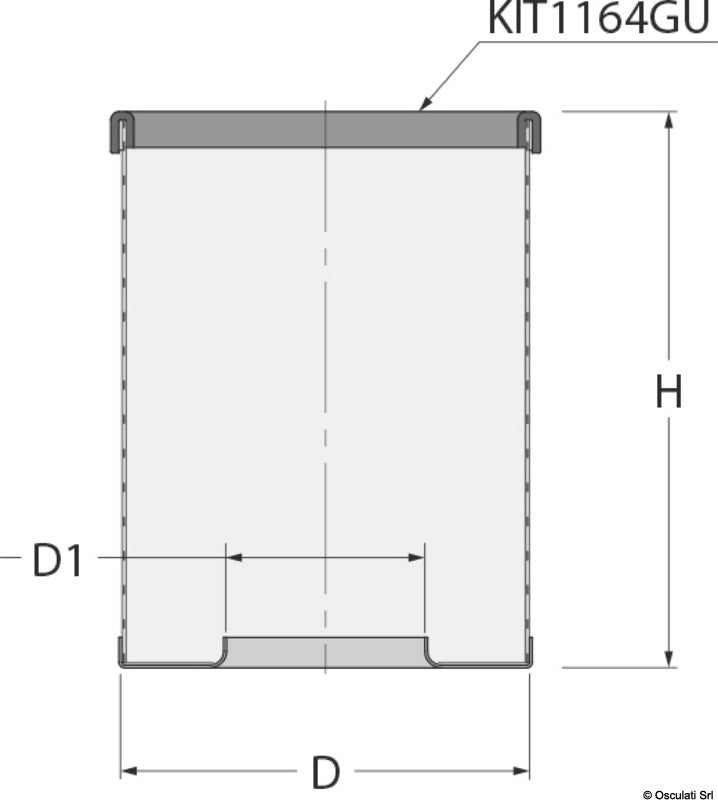 GUIDI Ionio reservefilterkurv i rustfrit stål 316 med U-profil, G 2″